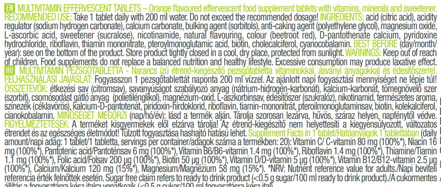 Multivitaminico/20 compresse effervescenti
