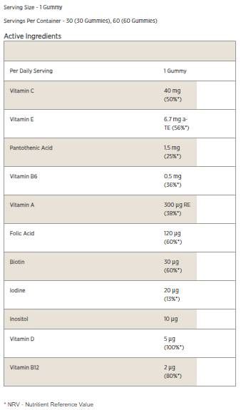 Caramelle multivitaminiche - 60 caramelle gommose