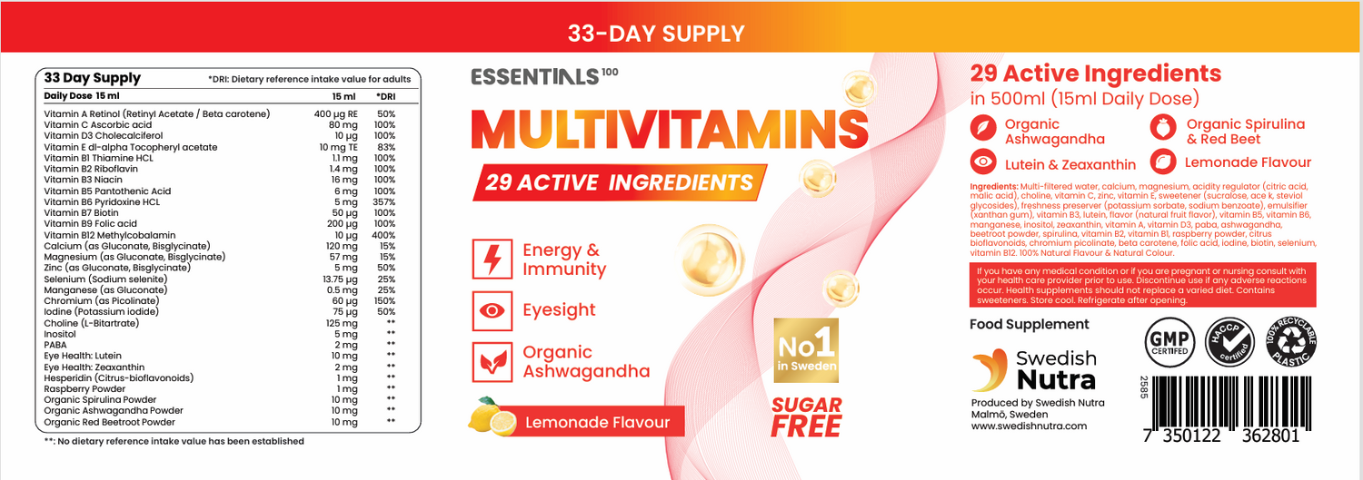 Multivitamins 29 ingredienti attivi - 33 dosi, 500 ml