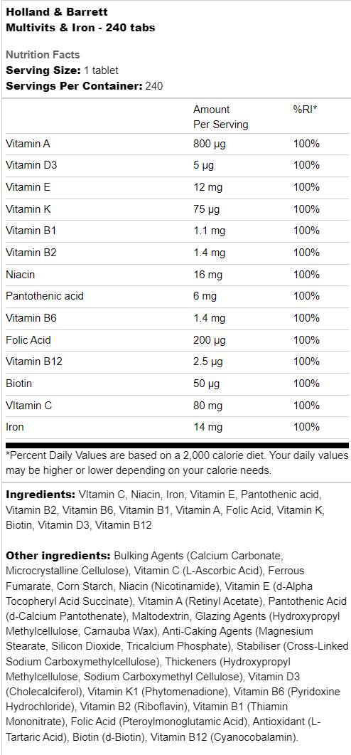 Multivitaminici & Ferro - 240 Compresse