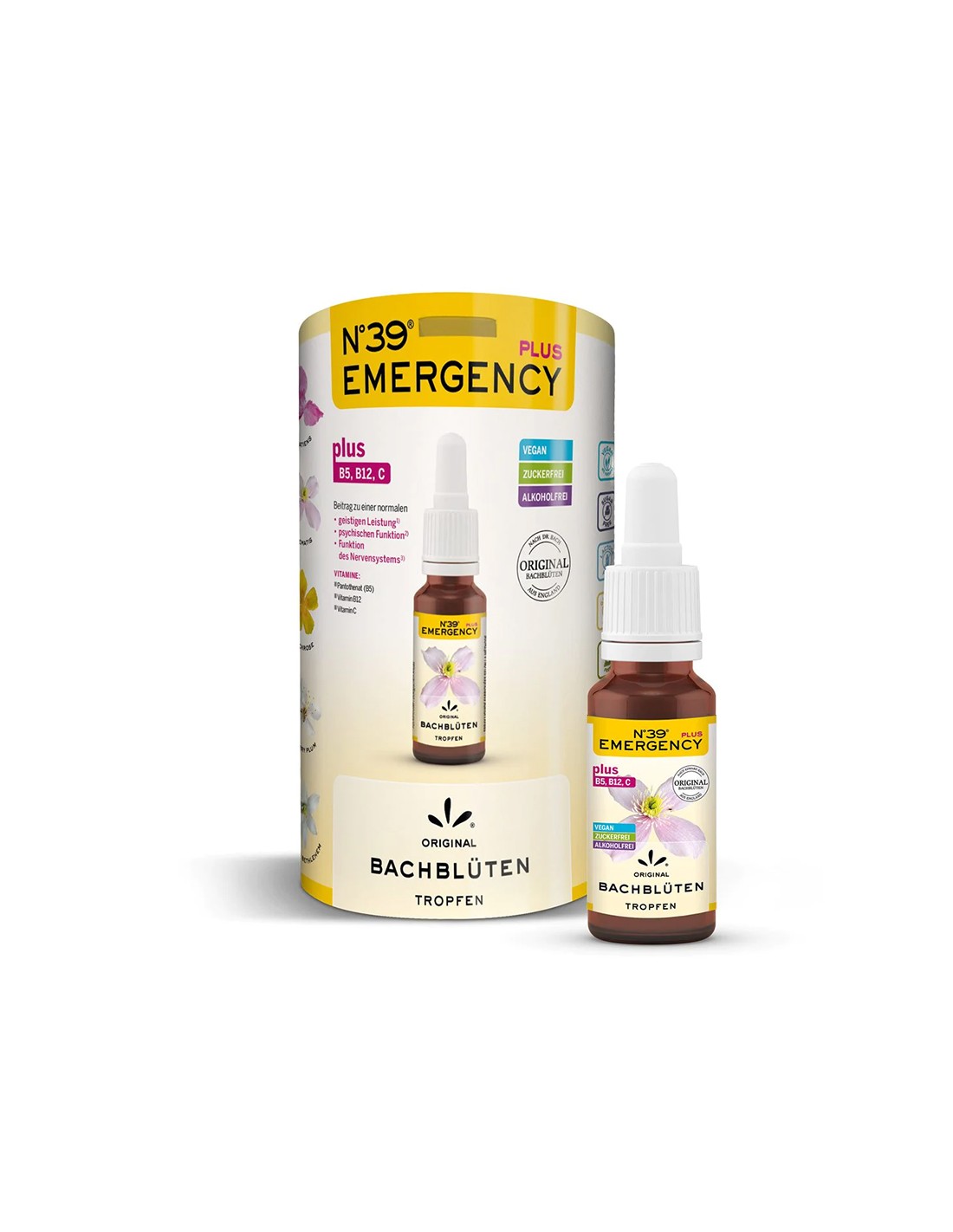 Gocce Dr. Bach N°39 per le emergenze + vitamina B12, B5, C - 20 ml <tc>Lemon Pharma</tc>