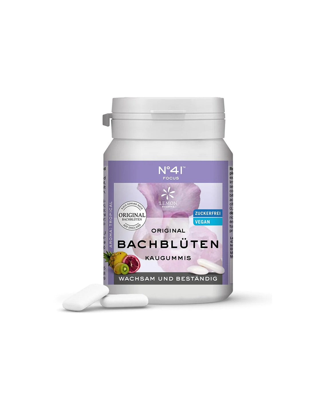 Gomma da masticare alle essenze floreali del Dr. Bach N°41 - Focus, 40 pezzi al gusto di agrumi
