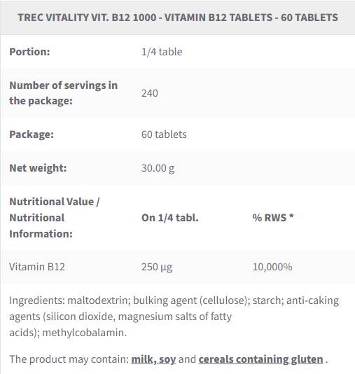 Vit. B12 1000 | Vitamina B12 metilcobalamina - 60 compresse