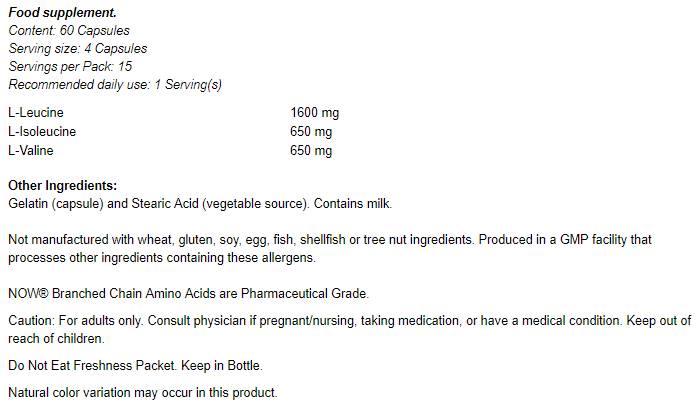 Aminoacidi a catena ramificata/BCAA - 120 capsule