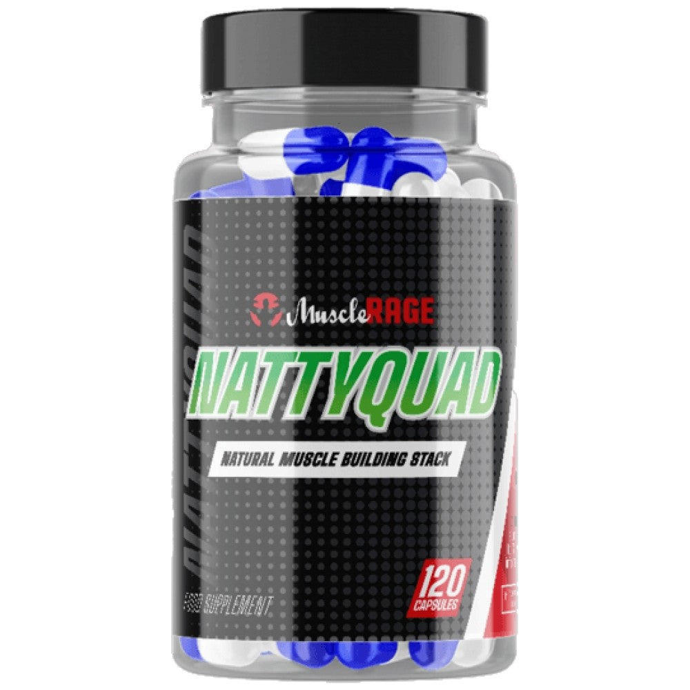Nattyquad | Stack naturale per lo sviluppo muscolare - 120 capsule