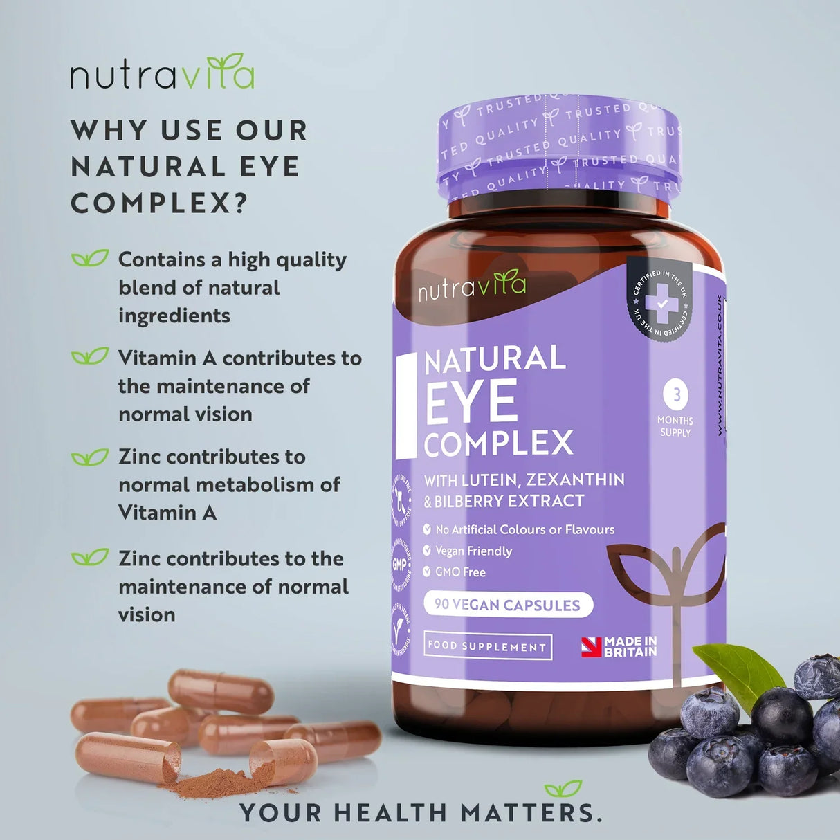 Vitamine per gli occhi /naturali/ - Natural Eye Complex 90 capsule vegane
