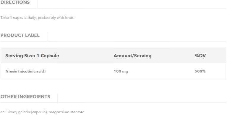Niacina 100 mg - 100 capsule