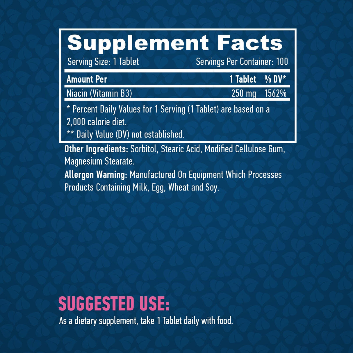 Niacina /Rilascio prolungato/ 250mg/100 Compresse.