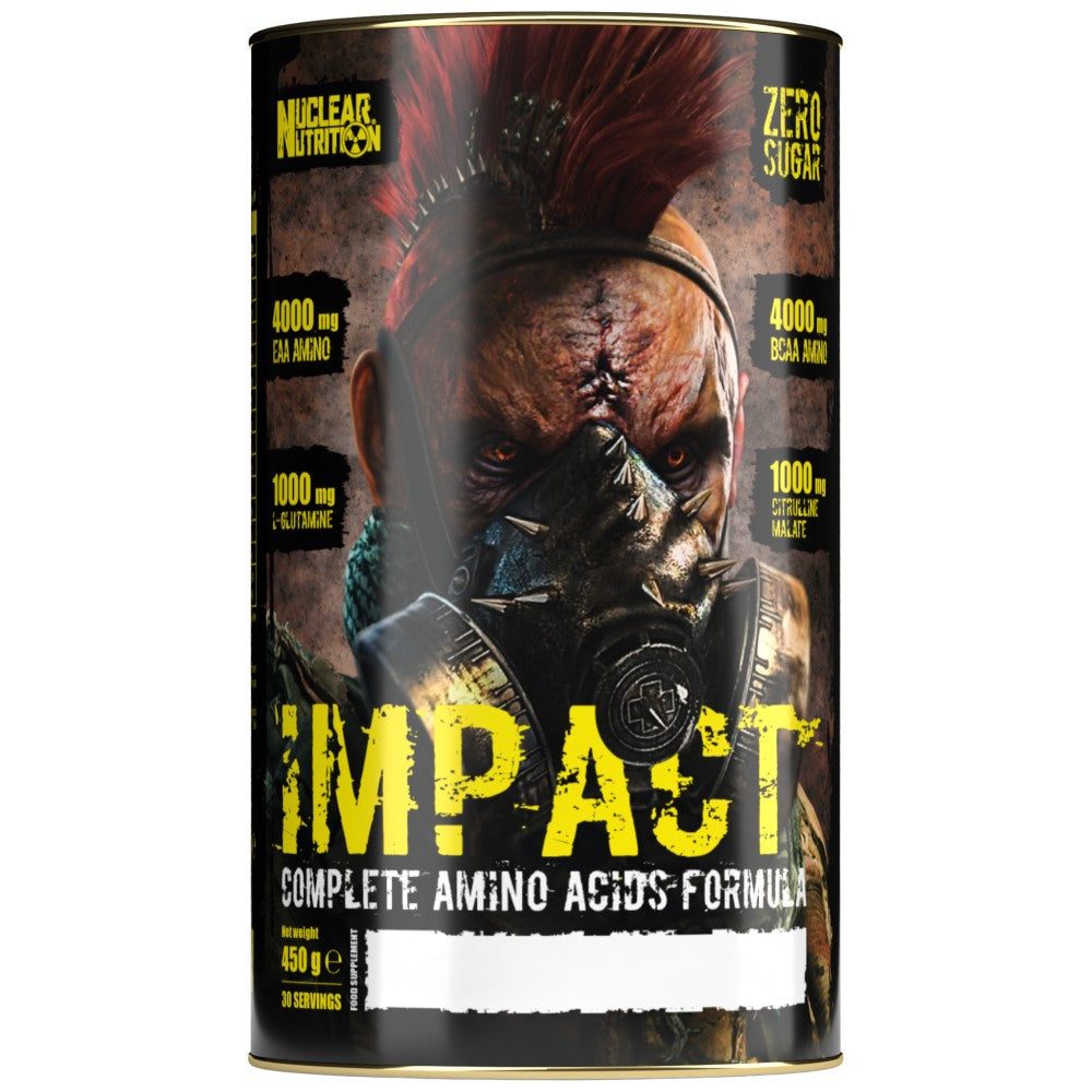 Impatto nucleare | Formula completa di aminoacidi - BCAA, EAA, glutammina, citrullina - 450 grammi