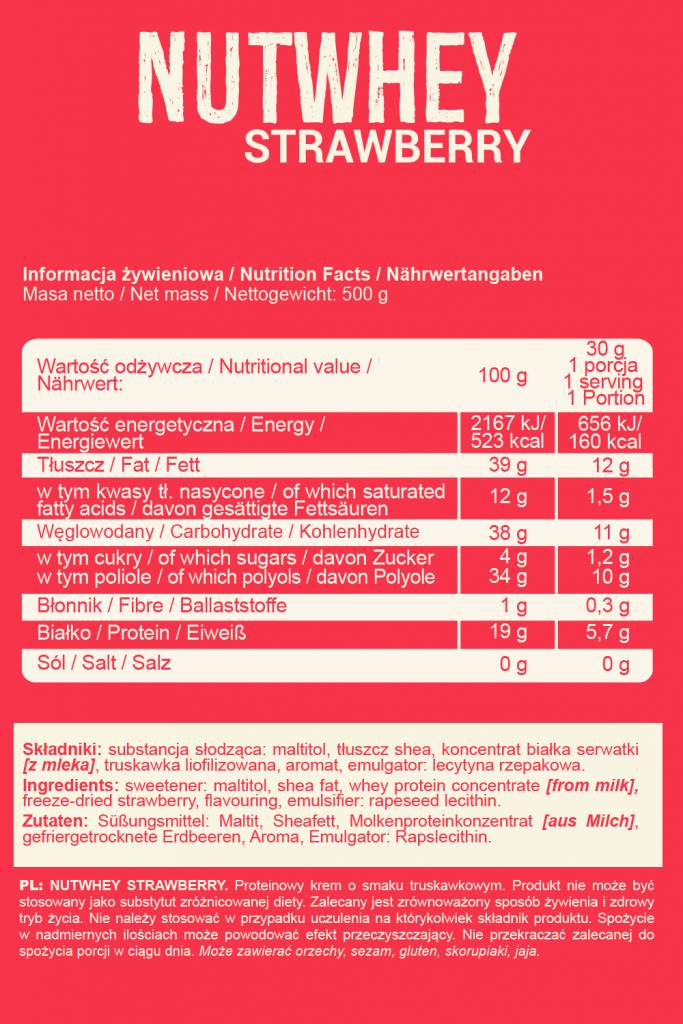 Crema spalmabile di proteine NutWhey | Gusti Diversi 500 grammi