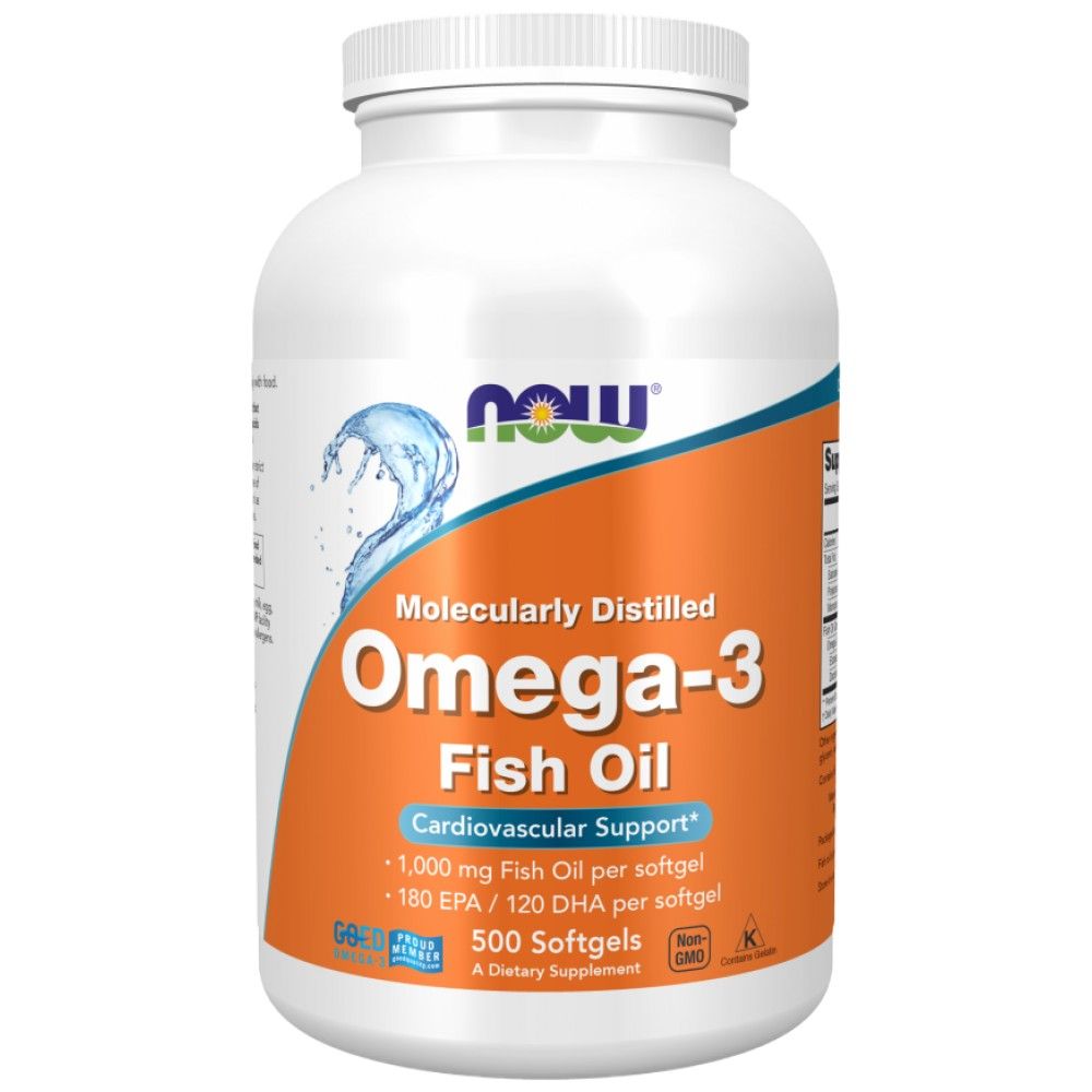 Omega 3 1000 mg/Distillato Molecolarmente - 500 Capsule di gel