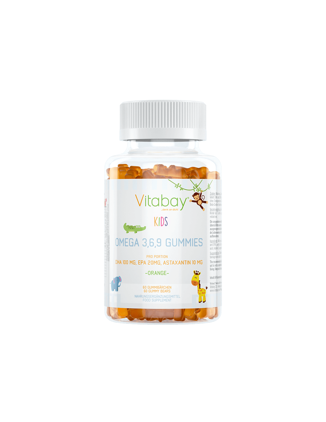Omega 3-6-9 Gummies Kids/Omega 3-6-9 per bambini, 60 compresse gelatinose al gusto di arancia