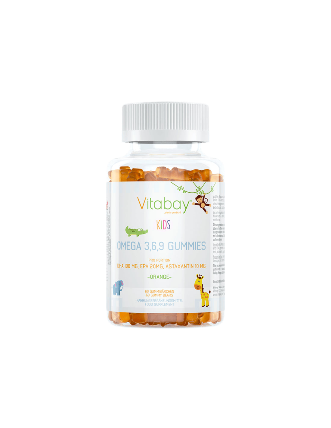 Omega 3-6-9 Gummies Kids/Omega 3-6-9 per bambini, 60 compresse gelatinose al gusto di arancia