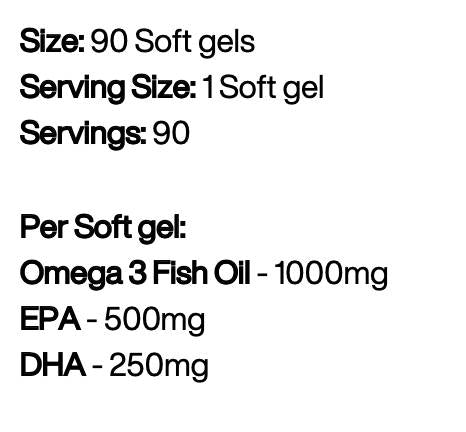 Omega 3 ad alta resistenza | Capsule di gel 90 da 500 mg di EPA e 250 mg di DHA