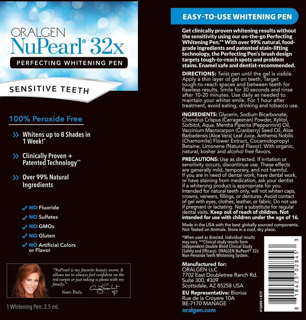 <tc>Oralgen</tc> Sistema di sbiancamento dentale avanzato NuPearl 32x - Sistema di sbiancamento dentale