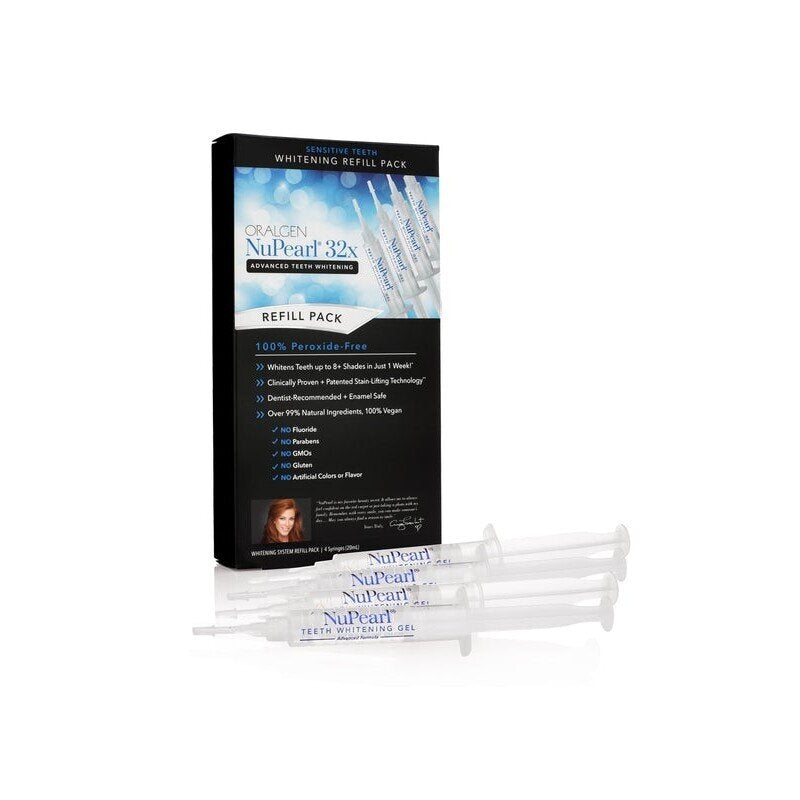 <tc>Oralgen</tc> Sistema di sbiancamento dei denti avanzato NuPearl 32x, confezione di ricarica da 3 siringhe - Sistema di sbiancamento dei denti