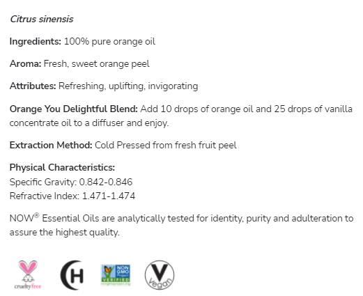 Olio d'arancia | Citrus Sinensis puro al 100% - 118 ml