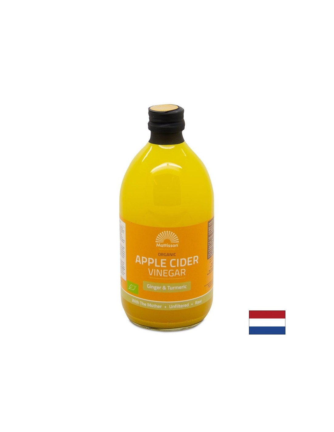 Aceto di mele con zenzero e curcuma (biologico), 500 ml <tc>Mattisson Healthstyle</tc>