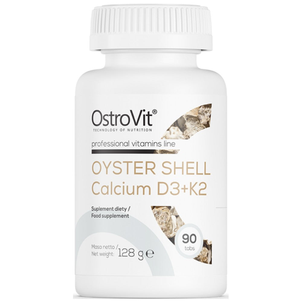 Calcio di gusci d'ostrica 400 mg/con D3 + K2 90 compresse