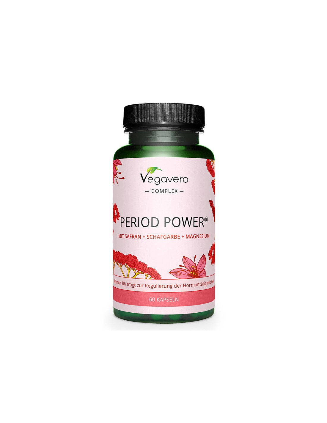 Formula per donne con zafferano, achillea e magnesio - Period Power, 60 capsule
