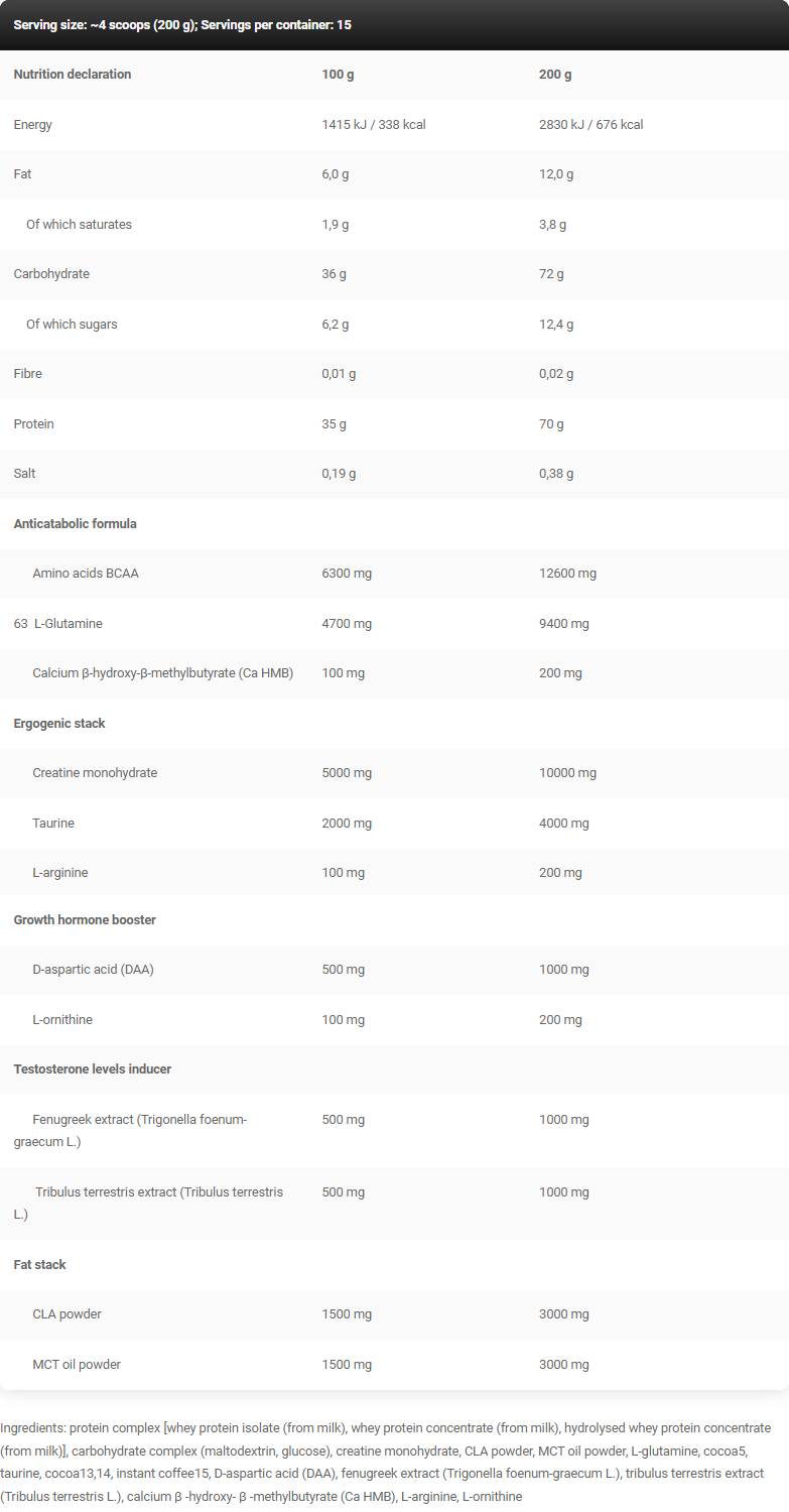 Linea d'oro/massa magra - 6000 grammi