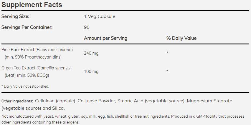 Estratto di corteccia di pino 240 mg - 90 capsule
