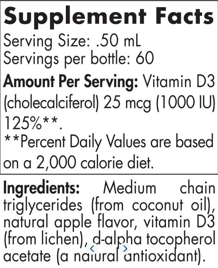Liquido alla vitamina D3 a base vegetale - 30 ml