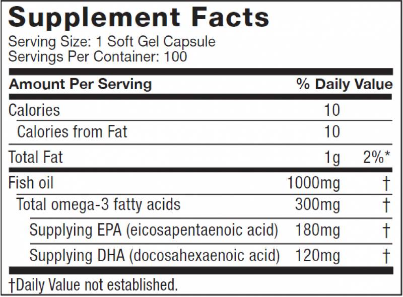 Olio di pesce Platinum Omega - 100 capsule di gel
