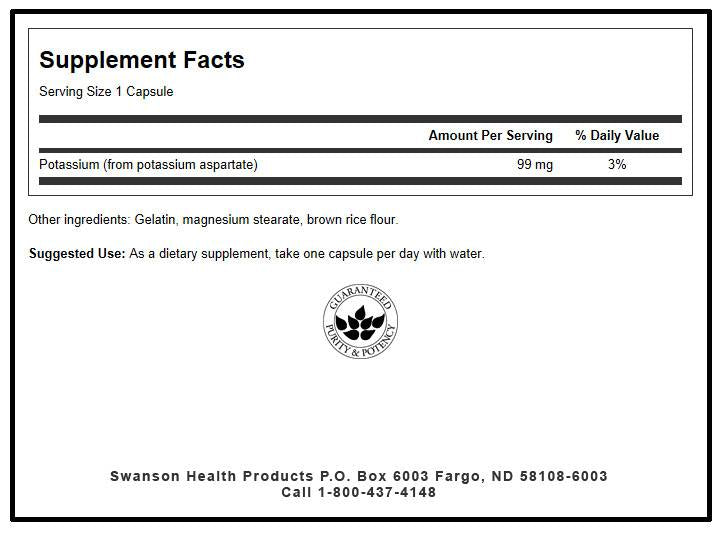 Aspartato di potassio 99 mg 60 capsule