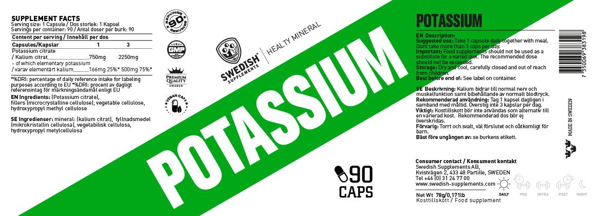 Citrato di potassio 166 mg - 90 capsule