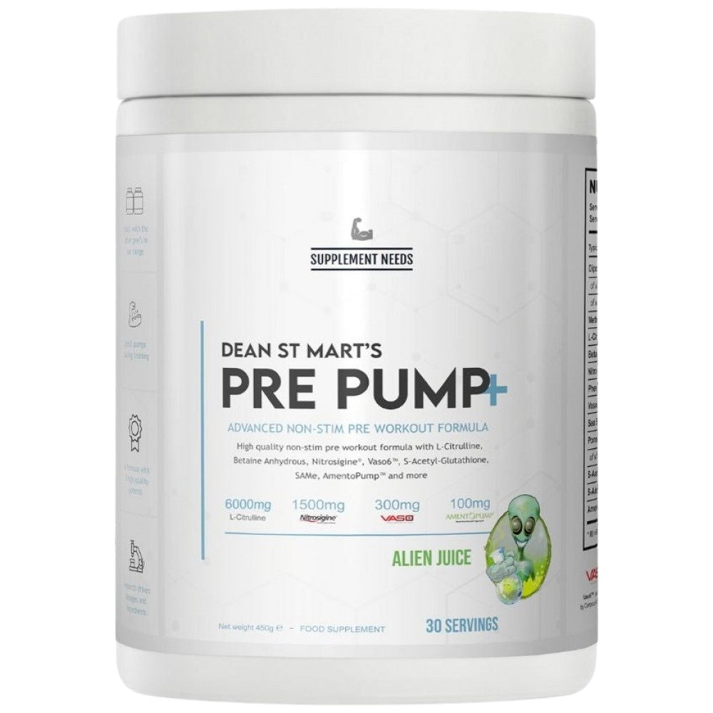 Pre pompa+ | Pre-allenamento avanzato senza stimolazione - 450 grammi