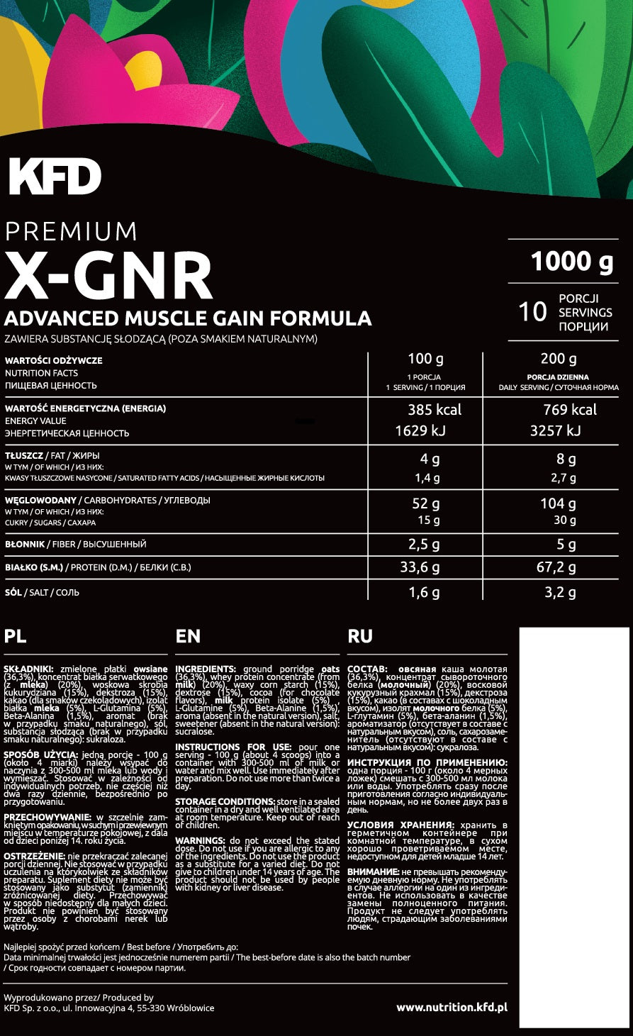X-Gainer Premium - 1,00 KG
