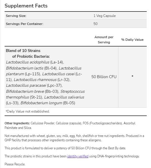 Probiotic-10 50 Miliardi - 50 capsule