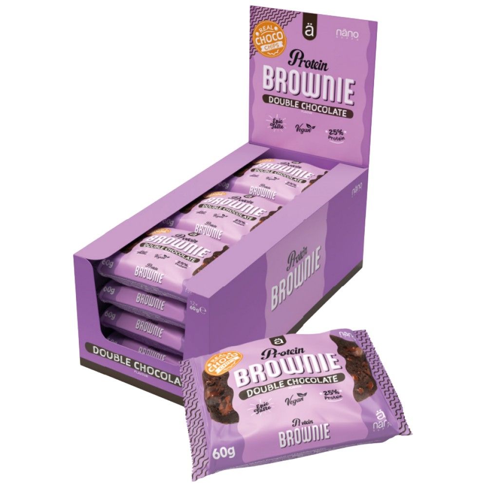 Brownie proteico | con il 26% di proteine - 12 x 60 grammi