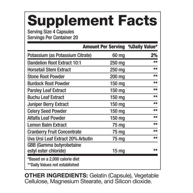 Diuretico provato | Pillole d'acqua con ingredienti naturali - 80 capsule