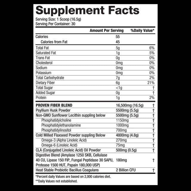 Fibra comprovata | Formula di supporto digestivo - 495 grammi