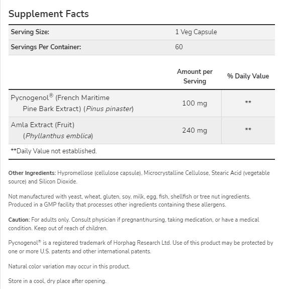 Picnogenolo 100 mg - 60 capsule