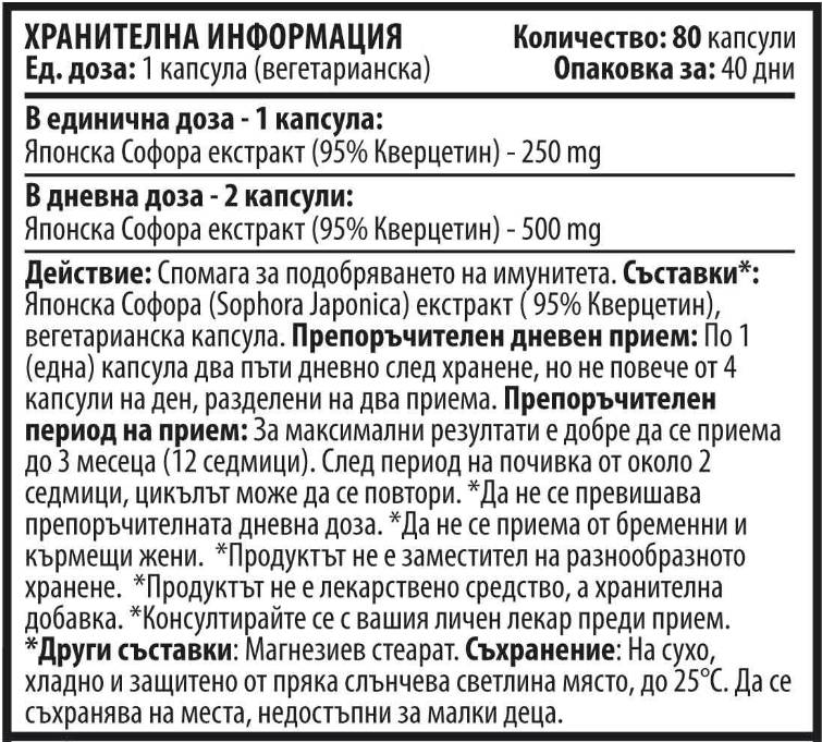Quercetina 250 mg 80