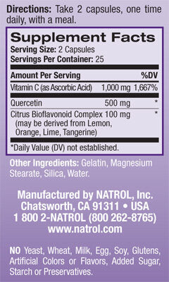 Complesso di quercetina 500 mg./50 capsule.