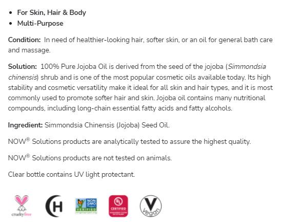 Olio di jojoba | Olio idratante puro al 100% - 118 ml