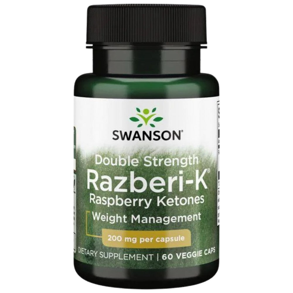 Razberi-K 200 mg | Chetoni di lampone a doppia potenza - 60 capsule