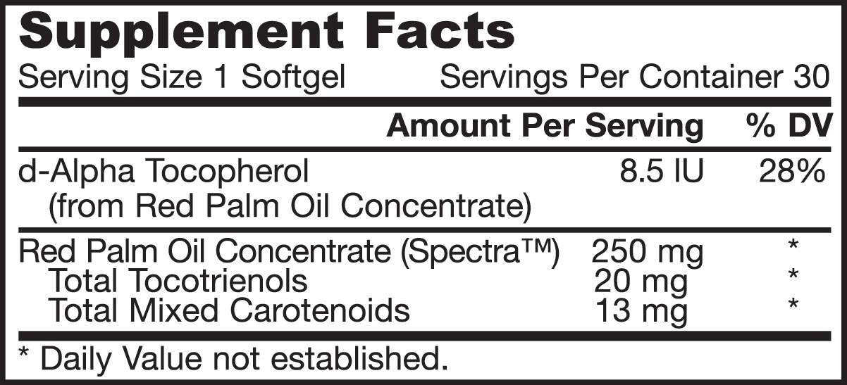 Olio di palma rosso 100X 30 capsule di gel