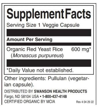 Riso Rosso Lievitato 600 mg | A base di Riso Rosso Lievitato Biologico - 60 capsule