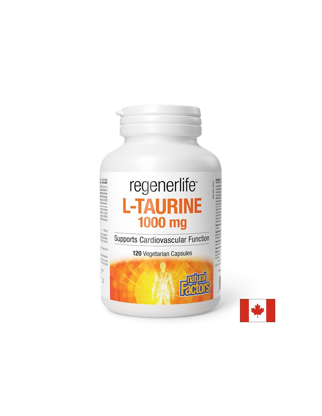 Funzione muscolare e cardiaca - RegenerLife™ L-Taurina, 1000 mg x 120 capsule