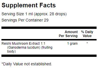 Estratto liquido di fungo Reishi (alcol- & Senza zucchero) - 29,6 ml