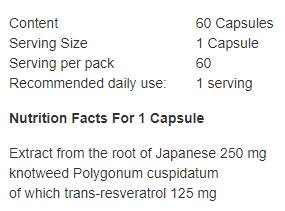 Resveratrolo 125 mg - 60 capsule