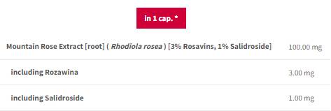Rodiola Rosea 500mg | Estratto di radice da 100 mg - 90 capsule