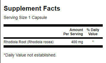 Radice di Rhodiola Rosea 400 mg - 100 capsule