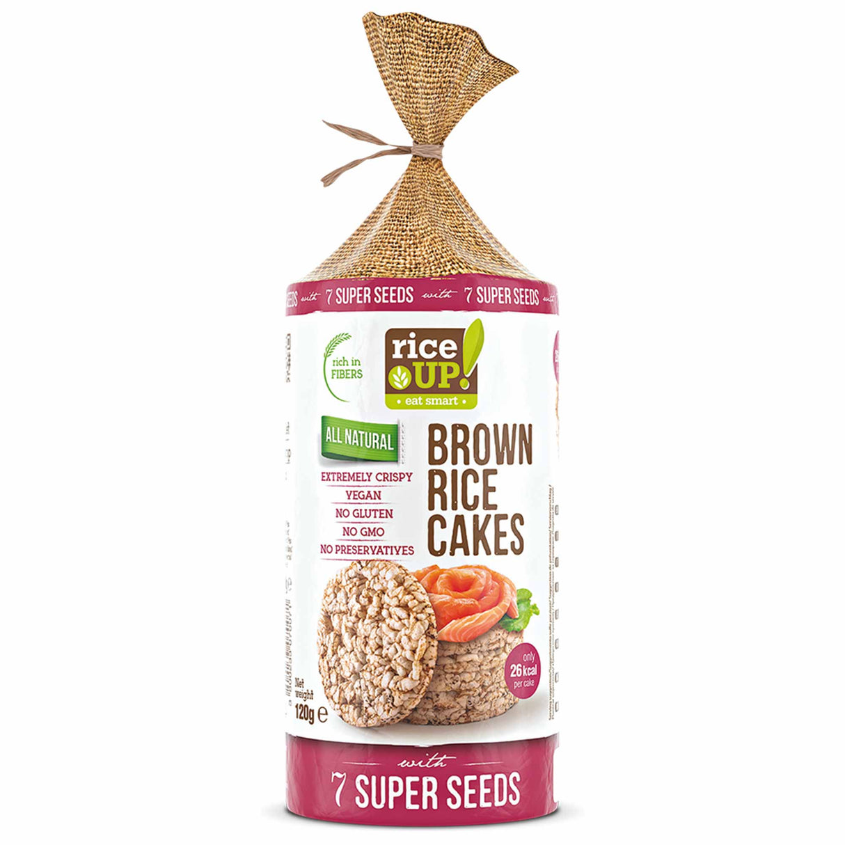 Rice UP! Brown Rice Cakes - 120g - Nutra Best Europe