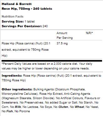 Rosa canina 750 mg - 240 Compresse
